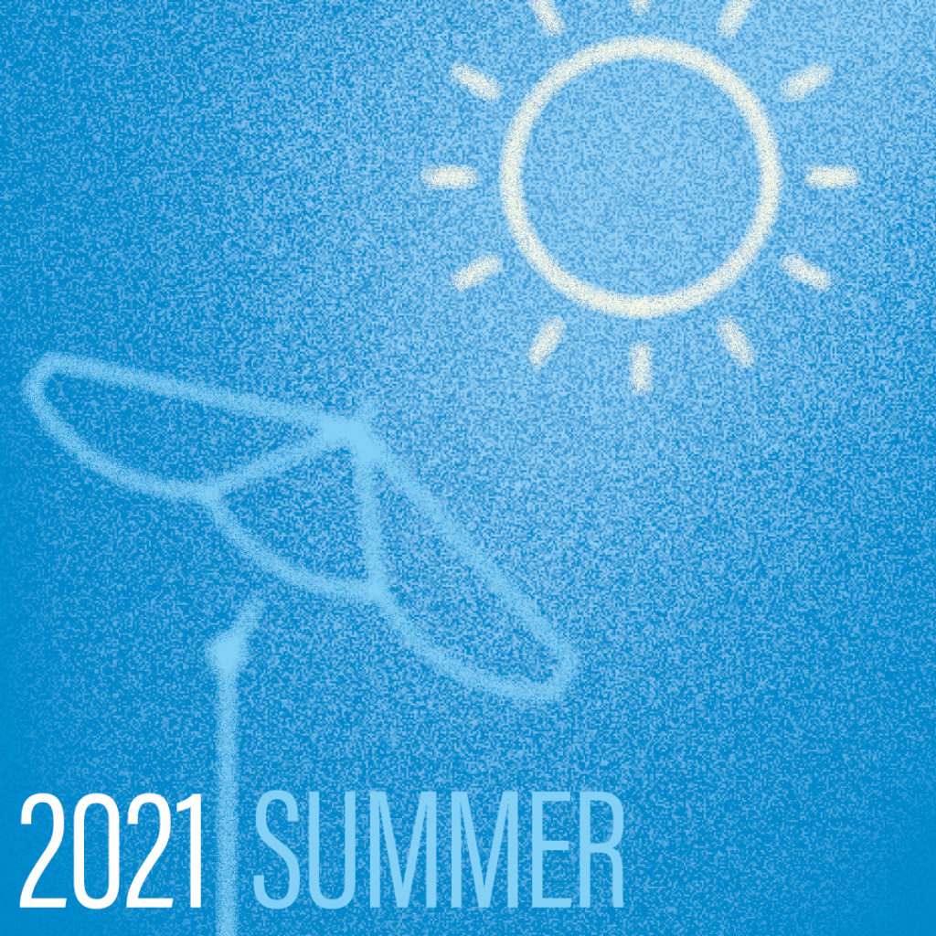 Grafik Sommer mit Sonnenschirm