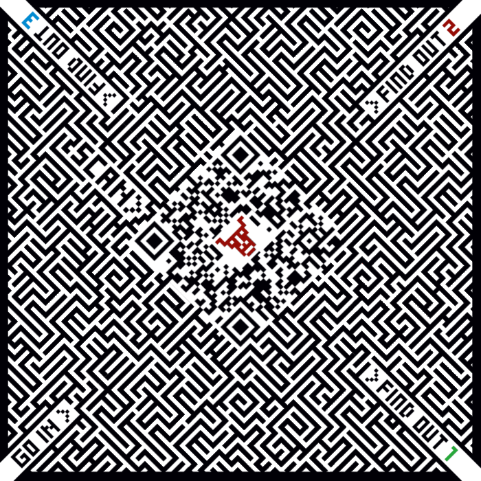 QR Code im Labyrinth