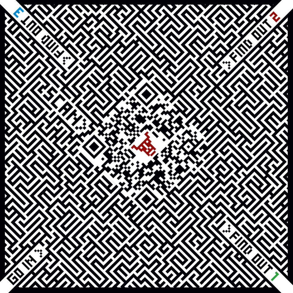 QR Code im Labyrinth